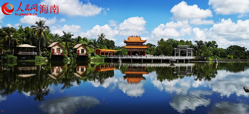 澄邁縣金江鎮(zhèn)塘口村水韻田園休閑農(nóng)莊鄉(xiāng)村旅游點(diǎn)。 人民網(wǎng) 孟凡盛攝