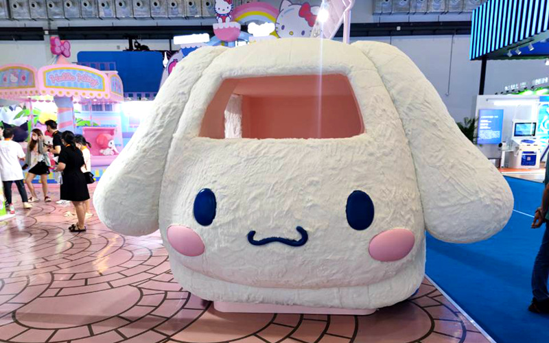 “三亞Hello Kitty度假區(qū)”展館。人民網(wǎng) 潘惠文攝