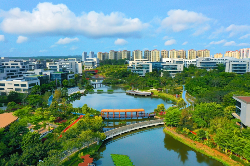 海南生態(tài)軟件園一期沃克公園。