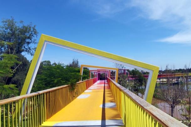 建設(shè)完工的儋州藤根河濕地公園 海南省水利水電勘測(cè)設(shè)計(jì)研究院提供