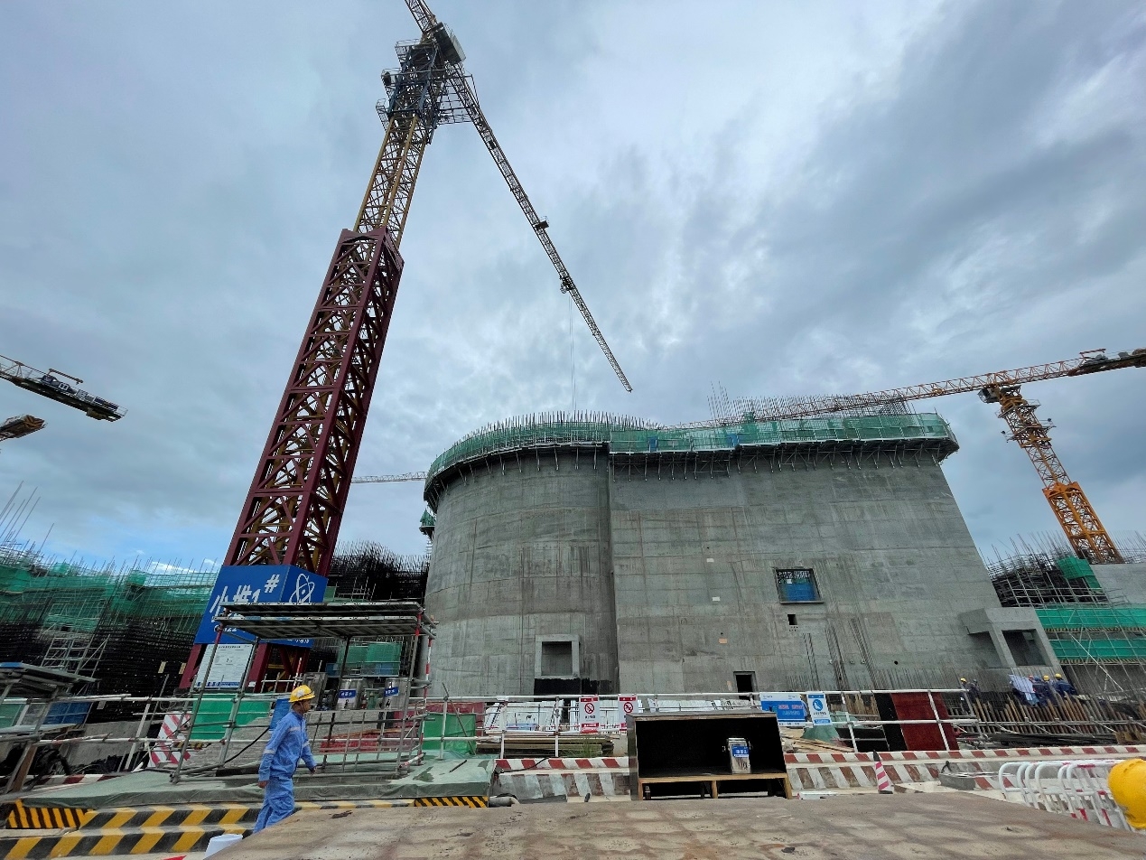 建設(shè)中的“玲瓏一號”。海南昌江核電供圖