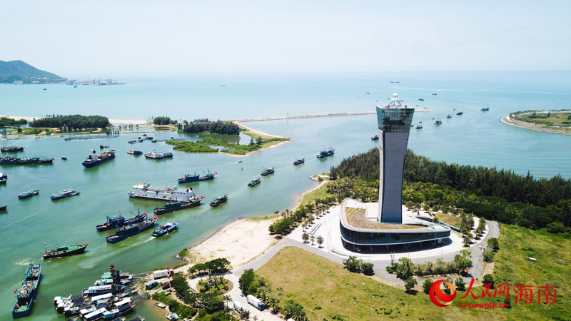 漁船“列隊(duì)”有序駛出漁港。人民網(wǎng) 牛良玉攝
