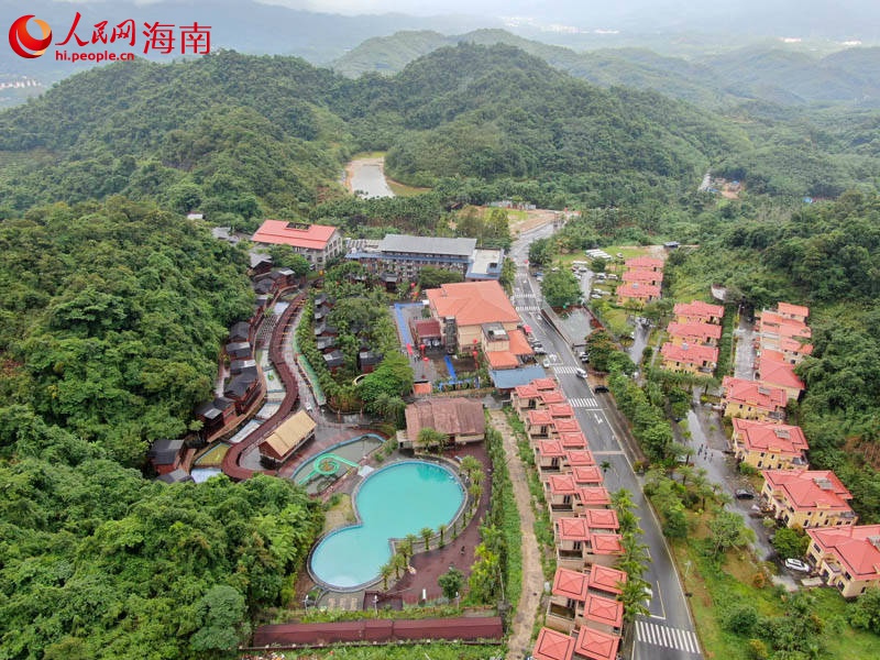俯瞰保亭茶溪谷景區(qū)。人民網(wǎng)記者牛良玉攝