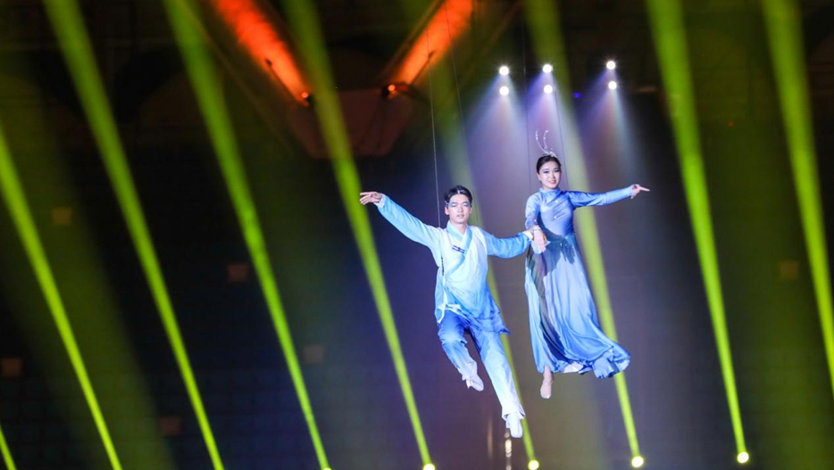 海南省第七屆少數(shù)民族傳統(tǒng)體育運動會開幕式文藝演出現(xiàn)場