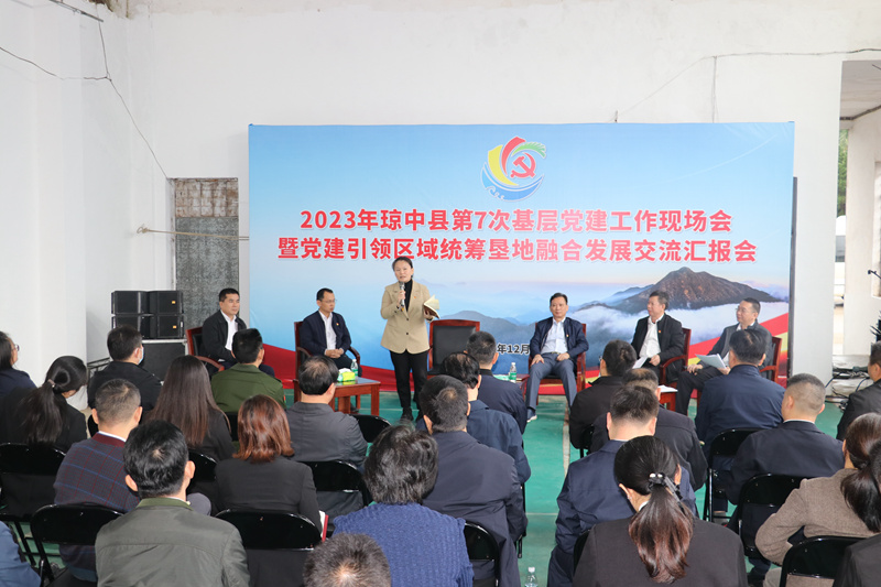 2023年12月，主題為“黨建引領(lǐng)區(qū)域統(tǒng)籌墾地融合發(fā)展”的黨建現(xiàn)場會在黎母山鎮(zhèn)召開。.jpg