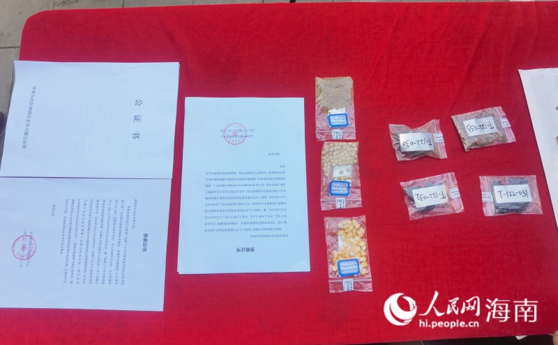 此次交接的共計(jì)102克種子。 人民網(wǎng) 枉源攝