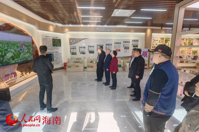 與會(huì)嘉賓參觀和了解?？谑旋埲A區(qū)的農(nóng)業(yè)發(fā)展歷史。 人民網(wǎng) 枉源攝