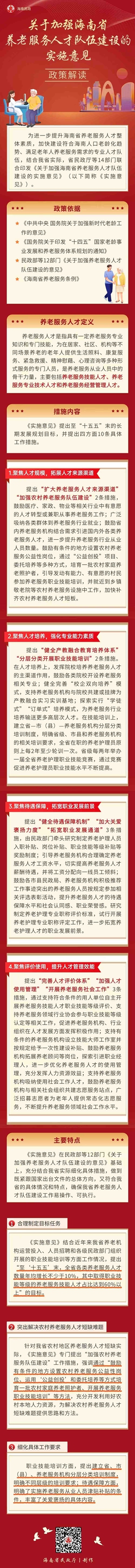 圖解：《關(guān)于加強海南省養(yǎng)老服務(wù)人才隊伍建設(shè)的實施意見》
