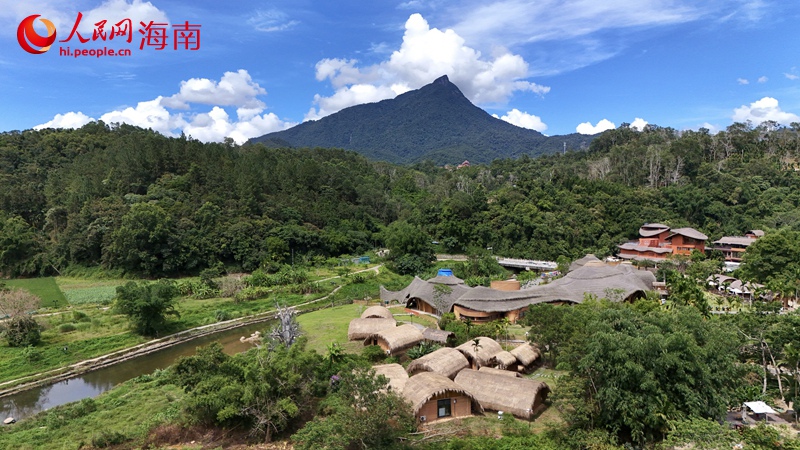 五指山腳下的毛納村。人民網(wǎng)記者 符武平攝