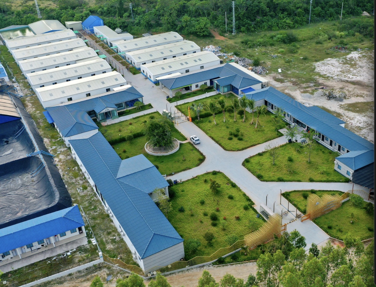 海南民本國際海洋種質(zhì)資源研究所一期項(xiàng)目鳥瞰。海南民本國際海洋種質(zhì)資源研究所供圖